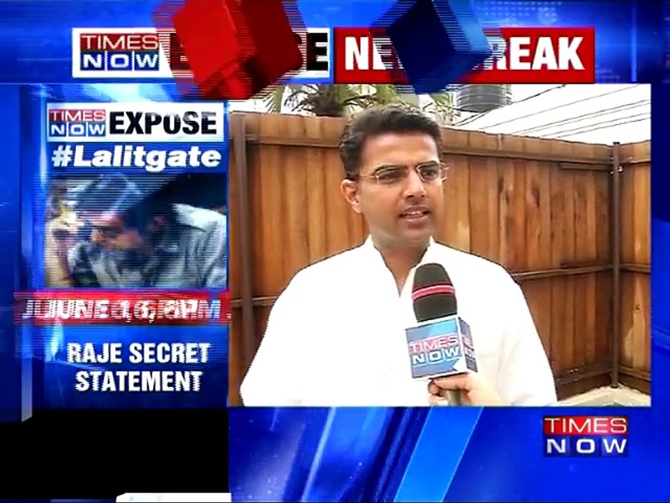Vasundhara Raje should step down for impartial inquiry: Sachin Pilot