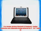 Universal Detachable Wireless Bluetooth Keyboard Case Cover for 9 - 10.1 Inch Tablet Pc   Stylus