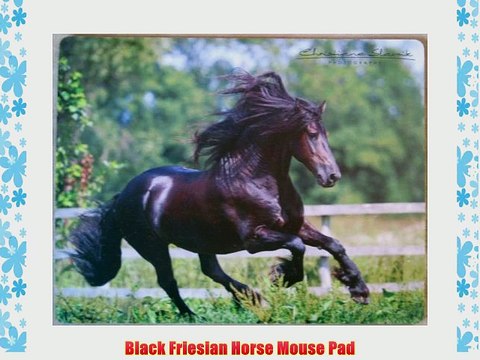 Black Friesian Horse Mouse Pad