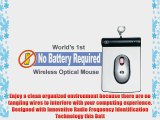 Battery Free Wireless Optical Mouse with 2 ft' wired USB for the Rectangular Pad
