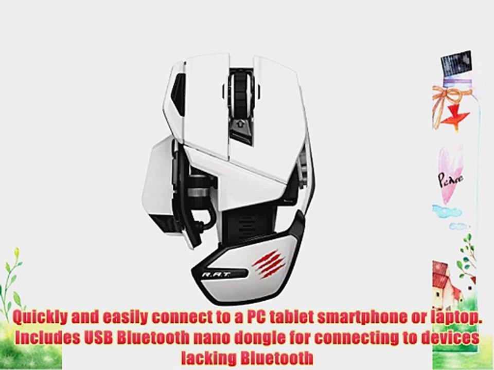 Mad Catz Office R.A.T. Wireless Mouse for PC and Android - White