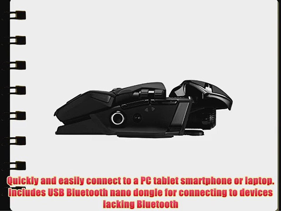Mad Catz Office R.A.T. Wireless Mouse for PC and Android - Matte Black