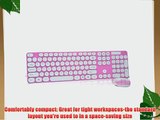 LaptopAcc Ultra Slim 2.4Ghz Wireless Nano USB Receiver Shine Keyboard Optical Mouse Combo For