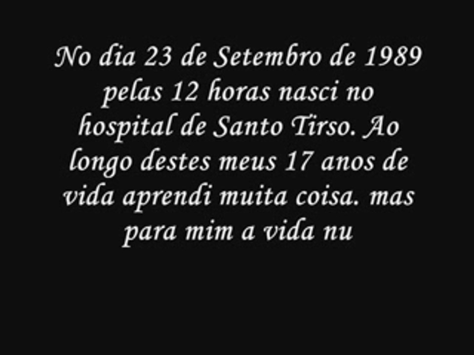 a minha vida