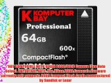 KOMPUTERBAY 64GB Professional COMPACT FLASH CARD CF 600X 90MB/s Extreme Speed UDMA 6 RAW 64