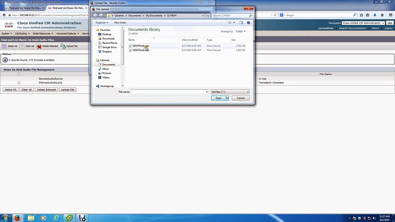 Cisco Unified Communications Manager Music On Hold Configuration