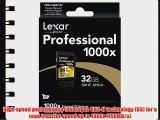 Lexar Professional 1000x 32GB SDHC UHS-II/U3 Card (Up to 150MB/s read) w/Image Rescue 5 Software