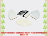 Zebra Premier Grade Blank White Cards 5 Packs of 100 PVC Cards 104523-111