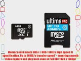 Memzi 64GB Class 10 40MB/s Ultima Pro Micro SDXC Memory Card with SD Adapter for Nokia Lumia