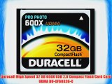 Duracell High Speed 32 GB 600X USB 2.0 Compact Flash Card Card UDMA DU-CF6032G-C