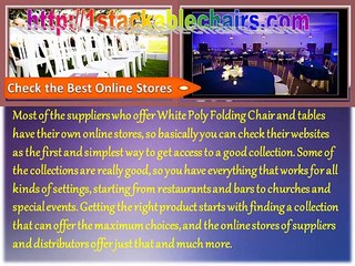 Get Folding Chairs and Tables at 1stackablechairs.com