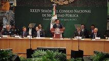 Presidente Peña Nieto encabezó la 34ª Sesión del Consejo Nacional de Seguridad Pública