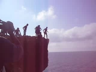 Les rochers de cap de l'eau