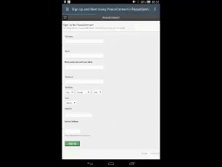 How to fix blank page or "Service Temporarily Unavailable" on PeaceConnect mobile app ?