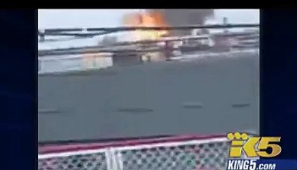 KING5 footage from explosions in Tacoma, Washington.