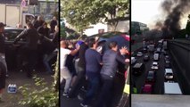 Grève des taxis contre UberPop : images amateur des violences