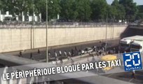 Grève des taxis : à Paris le périphérique est bloqué
