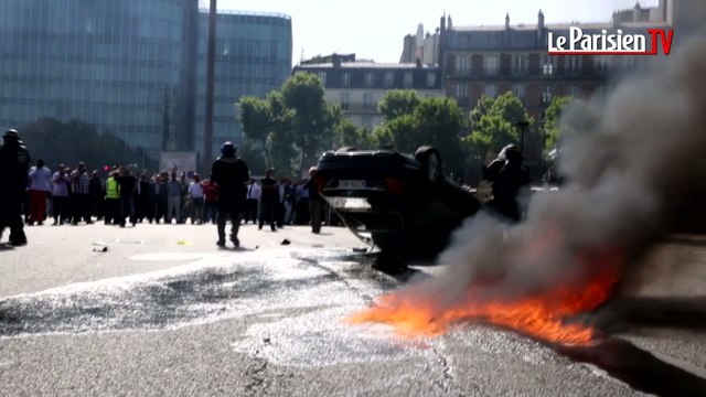 Grève des taxis à Paris : violents accrochages Porte Maillot