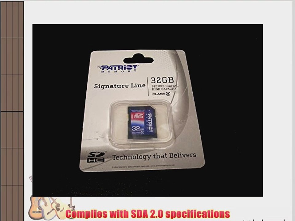 Patriot 32 GB SDHC Class 4 Signature Flash memory card PSF32GSDHC4