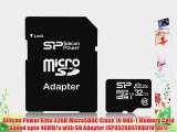 Silicon Power Elite 32GB MicroSDHC Class 10 UHS-1 Memory Card Speed upto 40MB/s with SD Adapter