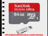 SanDisk 64GB MicroSD XC Class 10 UHS-1 SDSDQUA-064G Ultra Fast Speed Memory Card with SoCal