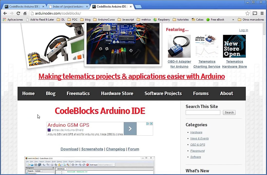 Codeblock Arduino simulator