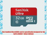 Professional Ultra SanDisk 32GB MicroSDHC GoPro HERO3  Silver Edition card is custom formatted