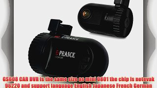 E-PRANCE? 1080P Car DVR Camera Recorder Black GS608 with 1.5 Inch TFT Screen   120 Degree Wide
