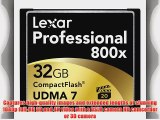 Lexar Professional 800x 32GB CompactFlash Card LCF32GCRBNA8002 - 2 Pack