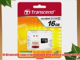 Transcend 16GB microSDHC Class 4 Card with Card Reader (TS16GUSDHC4-P3)