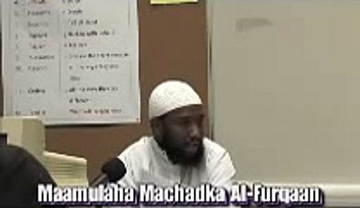 Muxaadaro, Axkaamta Khidbada(shukaansiga), Qaybta 2aad, Sh. cabdiqani Qardhaawi, USA