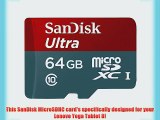 Professional Ultra SanDisk 64GB MicroSDXC Lenovo Yoga Tablet 8 card is custom formatted for