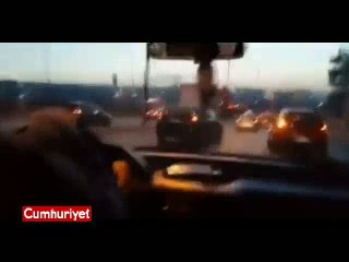 E-5'te makas atarken kaza anını çekti