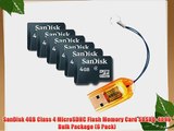 BoBoTECHNIC Bundle: SanDisk 4GB Class 4 MicroSDHC Flash Memory Card (SDSDQ-4096 Bulk 6-Pack)