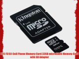 HTC F5151 Cell Phone Memory Card 32GB microSDHC Memory Card with SD Adapter