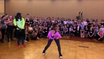 Young girl (special talent ) inspires all- Willdabeast Adams- Wacka Flacka No Hands class