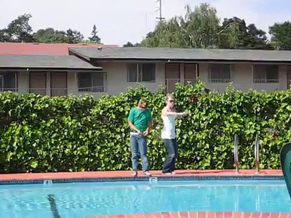 POOL WITH OUR CLOTHES ON