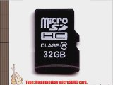 Komputerbay 32GB MicroSD SDHC Microsdhc Class 6 with Micro SD Adapter and Blue USB SD Reader