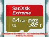 SanDisk Extreme 64GB MicroSDXC UHS-1 Flash Memory Card Speed Up To 45MB/s With Adapter- SDSDQXL-064G-G46A