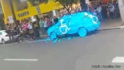 Il n'aurait jamais dû se garer sur une place handicapée