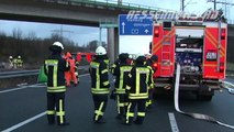 A7 bei Göttingen: Schwerer Gefahrgutunfall 19.12.2014