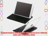 SHARKK Backlit Ultrathin iPad Bluetooth Wireless Keyboard Aluminum Cover Case with Stand for