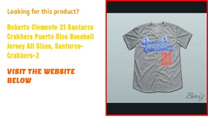 Roberto Clemente 21 Santurce Crabbers Puerto Rico Baseball Jersey All Sizes