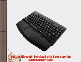 Adesso Mini Black PS/2 Keyboard with Glidepoint Touchpad (ACK-540)