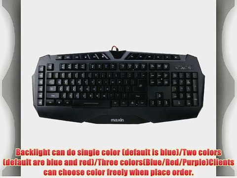 IMAGE? 3 Color Illuminated LED Backlit USB Wired Multimedia Ergonomic Programmable Gaming Game