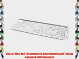 Macally Quick Switch Bluetooth Keyboard for Mac iPad iPhone PC Tablets and Smartphones Wired