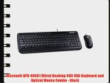Microsoft APB-00001 Wired Desktop 600 USB Keyboard and Optical Mouse Combo - Black