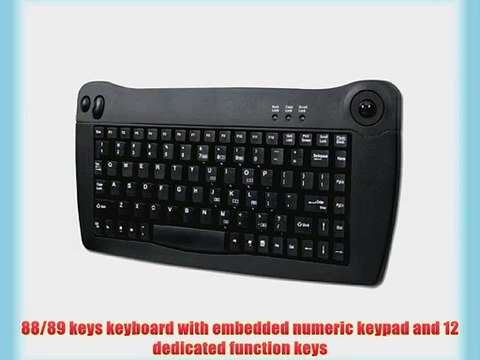 Adesso Mini Trackball USB Keyboard (ACK-5010UB)