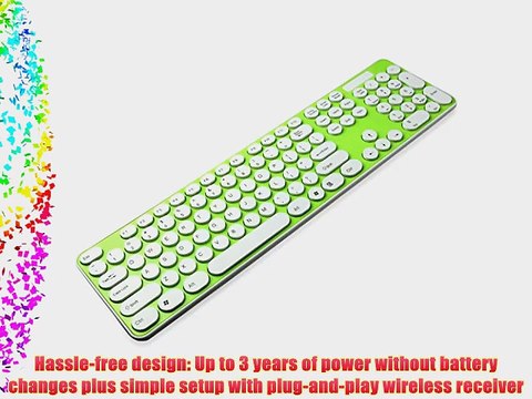 BlueFinger HK3960 Ultra Slim 2.4Ghz Wireless Nano USB Receiver Shine Keyboard Mouse Combo For