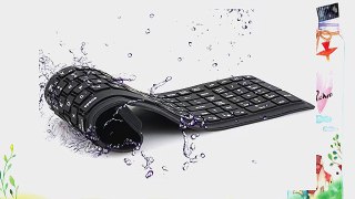 IP67 Bluetooth Wireless Keyboard - Supports PC Mac Android   IOS Flexible Foldable Silicone